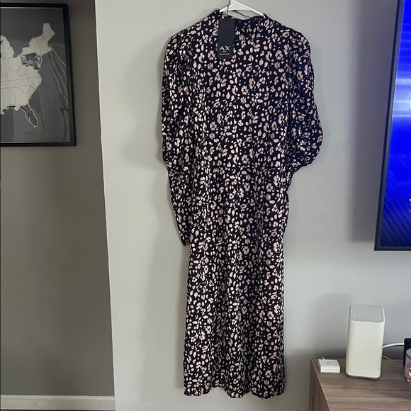 AX Paris Black and Pink‎ Long Sleeve Dress - Picture 1 of 7
